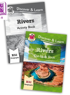 现货 英国CGP原版 KS2 Discover & Learn Geography Rivers Bundle 探索学习活动套装2册 地理 河流 小学3-6年级知识【中商原版】