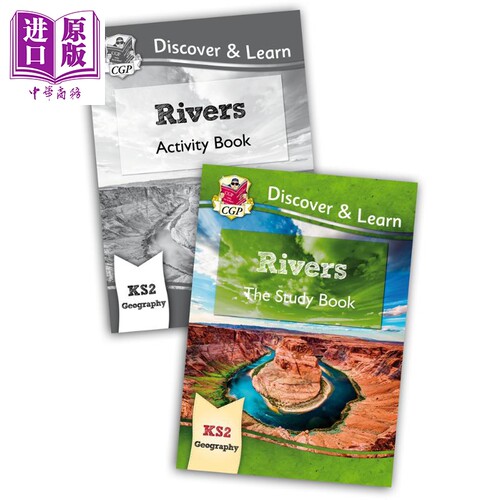 现货 英国CGP原版 KS2 Discover & Learn Geography Rivers Bundle 探索学习活动套装2册 地理 河流 小学3-6年级知识【中商原版】