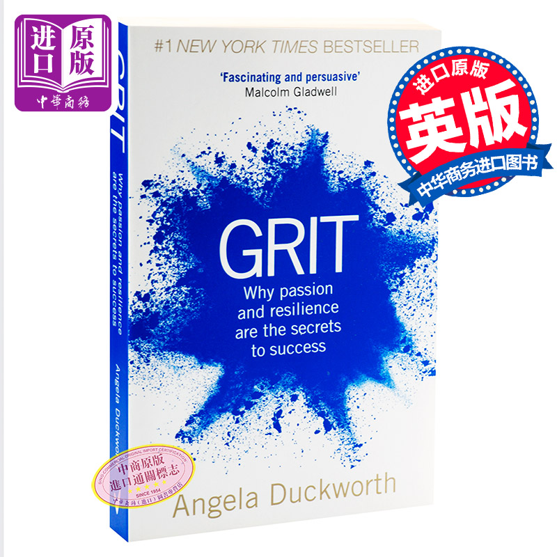 预售坚毅英文原版英文版 Grit自我提升与创造力 Angela Duckworth安杰拉达克沃思英文原版书英文书自我提升成功励志-封面