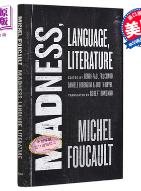 疯狂 语言 文学 福柯 英文原版 Madness  Language Literature Michel Foucault【中商原版】
