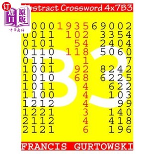 海外直订Abstract 摘要填字游戏4x7B3 Crossword 4x7B3