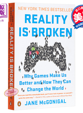 【中商原版】现实是破碎的  游戏改变世界(罗辑思维书单）英文原版Reality Is Broken Jane McGonigal 未来学家 TED新锐演讲?