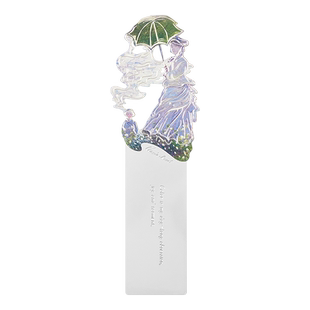 Monet莫奈【撑阳伞的女人】经典世界名画周边艺术书签金属造旧复古优雅文艺文创礼品【中商文创】