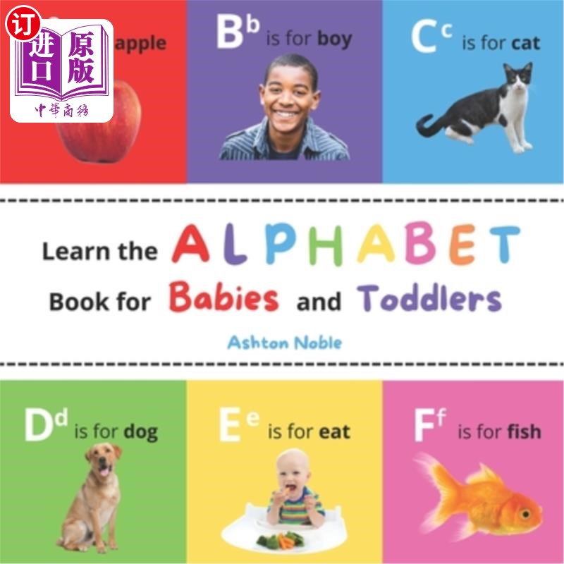 海外直订Learn the Alphabet Book: for Babies and Toddlers 《字母表学习手册》:婴幼儿版
