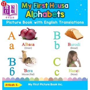 English First Book 海外直订My Translations 我 Alphabets Early Hausa 第一本Hausa Picture Bilingual with