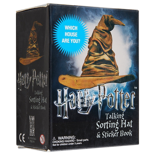哈利波特 会说话的分院帽 有声迷你摆件+贴纸书套装 Harry Potter Talking Sorting Hat and Sticker Book 英文原版【中商原版?