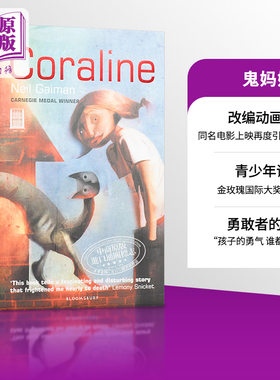 现货 鬼妈妈原版小说 鬼妈妈 Coraline 英文原版 Neil Gaiman 奇幻小说 豆瓣高分【中商原版】