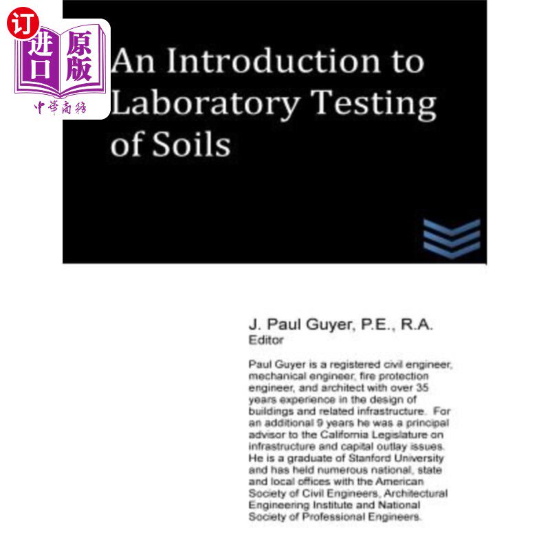海外直订An Introduction to Laboratory Testing of Soils 土壤实验室检测导论“，