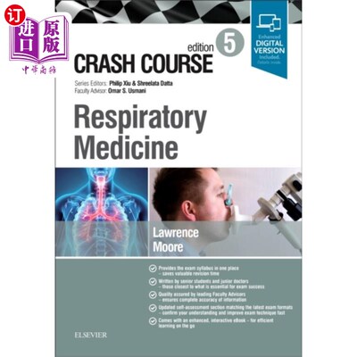 海外直订医药图书Crash Course Respiratory Medicine 呼吸医学速成班