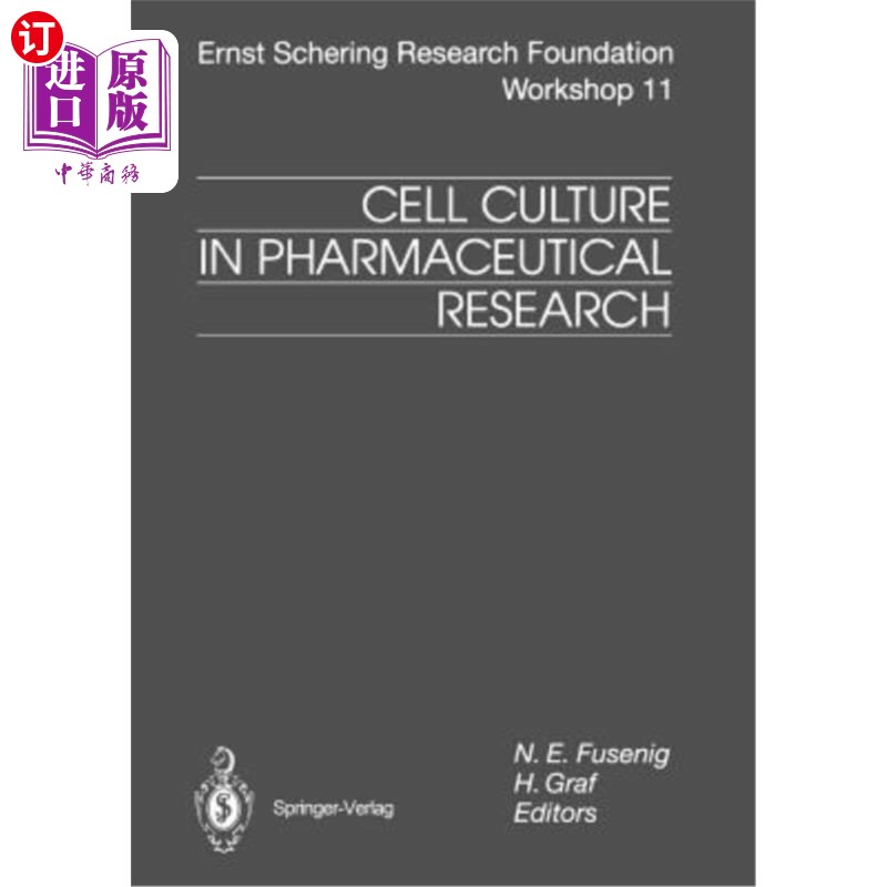 海外直订医药图书Cell Culture in Pharmaceutical Research 药物研究中的细胞培养
