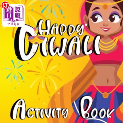 海外直订Happy Diwali Activity Book For Kids 儿童排灯节快乐活动书
