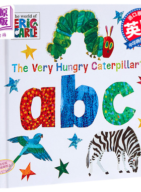 【中商原版】艾瑞卡尔 好饿的毛毛虫abc 英文原版 The Very Hungry Caterpillar's abc 纸板书 廖彩杏书单 字母启蒙认知