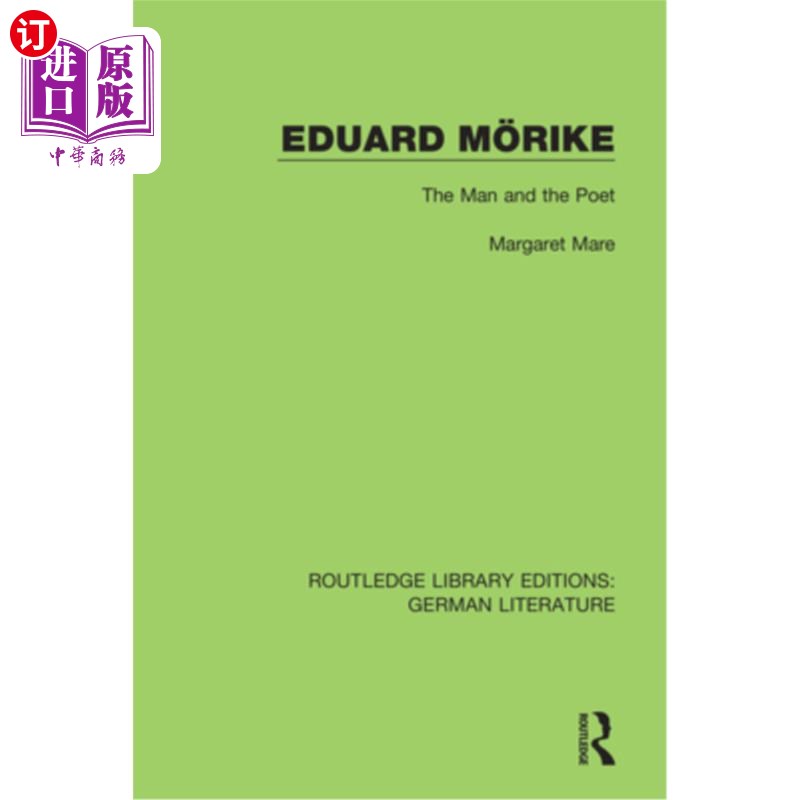 海外直订Eduard M?rike: The Man and the Poet爱德华·M?rike:《人与诗人