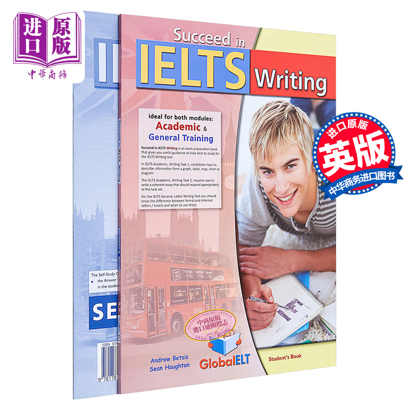 现货 Succeed in IELTS Writing Self-study Edition雅思写作自学套装考试 12岁以上含参考答案写作模板【中商原版】