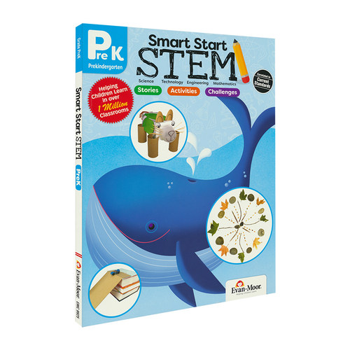 【中商原版】Smart Start STEM PreK 跨学科学习练习册 聪慧启蒙学龄前 英文原版 美国加州教辅 幼儿英语启蒙教材 3-4岁