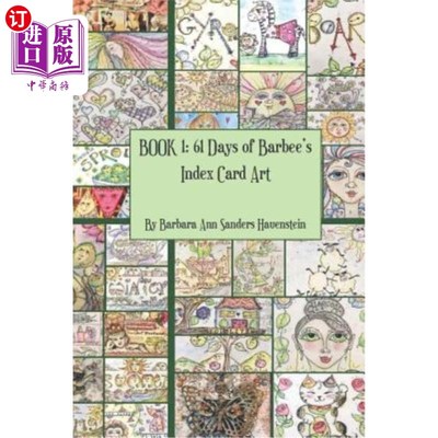 海外直订Book 1: 61 Days of Barbee's Index Card Art 第一册：61天的芭比索引卡艺术