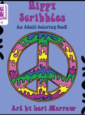 海外直订Hippy Scribbles: An Adult Coloring Book 嬉皮士涂鸦：一本成人彩绘书