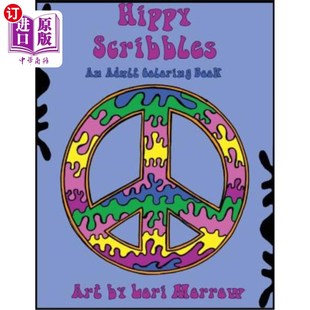 Scribbles Book Coloring 嬉皮士涂鸦：一本成人彩绘书 Adult 海外直订Hippy