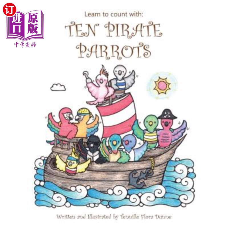 海外直订Learn to Count with: Ten Pirate Parrots学会数数:十只海盗鹦鹉