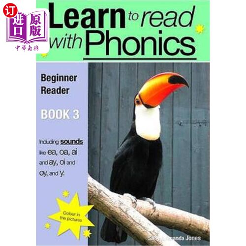 海外直订Learn to Read Rapidly with Phonics: Beginner Reader Book 3. A fun, colour in pho 学习快速阅读语音：初学者读