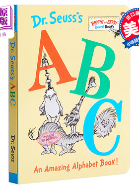 现货 Dr. Seuss：Dr. Seuss's ABC 苏斯博士 ABC字母书 低幼亲子韵律启蒙绘本 纸板书 英文原版【中商原版】
