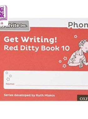 海外直订Read Write Inc. Phonics: Get Writing! Red Ditty ... Read Write公司拼读:开始写作!红色小曲书10包10