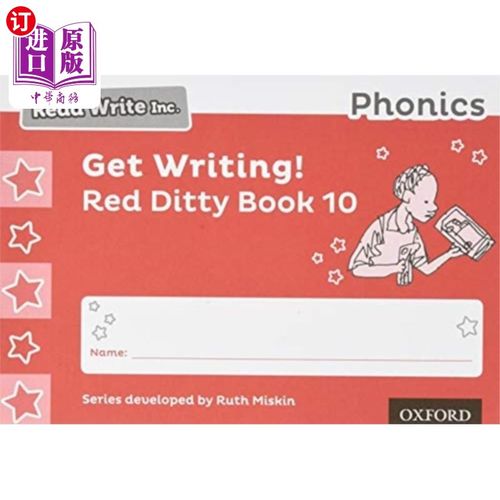 海外直订Read Write Inc. Phonics: Get Writing! Red Ditty ... Read Write公司拼读:开始写作!红色小曲书10包10