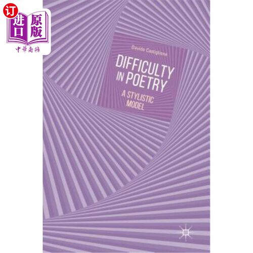 海外直订Difficulty in Poetry: A Stylistic Model 诗歌的难点:一种文体模式