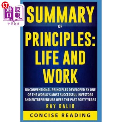 海外直订Summary of Principles: Life and Work By Ray Dalio 雷·达里奥的《原则：生活与工作》摘要