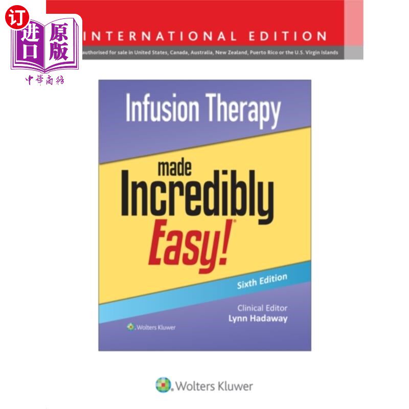 海外直订医药图书Infusion Therapy Made Incredibly Easy! 输液疗法变得难以置信的简单！