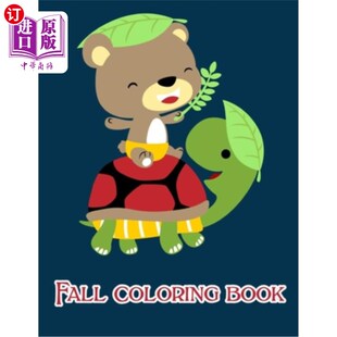 Animals for Funny and with Book Pages Cartoon 海外直订Fall Adorable Coloring