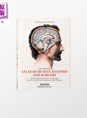 Atlas of Human Anatomy and Surgery Bourgery 进口艺术 人体解剖与手术图谱 医学人体解剖图例【中商原版】