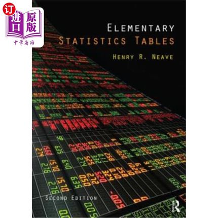 海外直订Elementary Statistics Tables 基本统计表