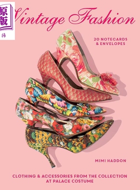 预售 Vintage Fashion: 20 Notecards & EnvelopesChronicle Books 进口艺术 复古时尚：20 张便签和信封【中商原版】