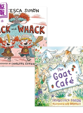 Francesca Simon 儿童故事绘本2册套装 Goat Cafe 山羊咖啡 Hack and Whack 小小维京人 英文原版 进口图书 4-8岁【中商原版?