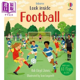 尤斯伯恩看里面系列足球 Football 少儿科普 英文原版 Look 中商原版 Inside