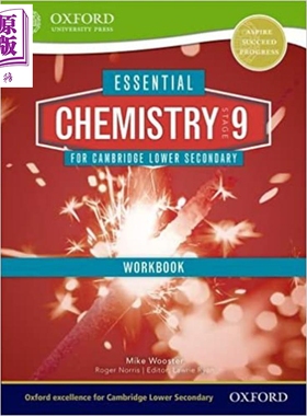 现货 Essential Chemistry Cambridge Lower Secondary 9 Workbook 英文原版 剑桥初中基础化学9练习册 Mike Wooster【中商原版】