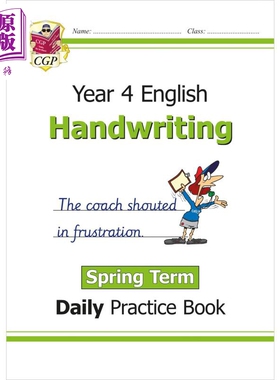 英国原版CGP教辅 新KS2手写日常练习书4年级春季学期 New KS2 Handwriting Daily Practice Book Year 4 Spring Term【中商原