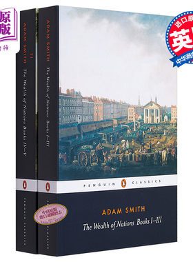 预售 国富论系列 2本套装 The Wealth of Nations Books  英文原版 Adam Smith【中商原版】