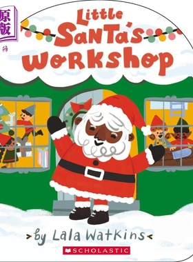 现货 Little Santas Workshop 异形书 圣诞老人的工坊 英文原版进口图书 儿童绘本 纸板书 故事图画书【中商原版】