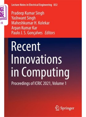 海外直订Recent Innovations in Computing 计算机领域的最新创新