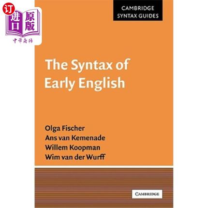 海外直订The Syntax of Early English 早期英语的句法