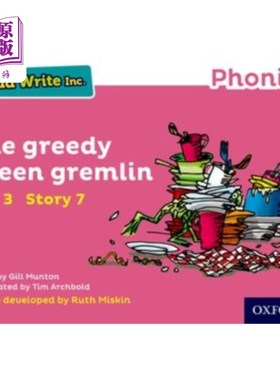 海外直订Read Write Inc. Phonics: Pink Set 3 Storybook 7 ... Read Write公司自然拼读:粉红色套装3故事书7贪婪的绿色小精