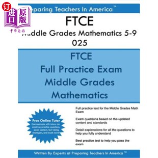 025 025考试 Grades FTCE中级数学5 Exam FTCE Mathematics Middle 海外直订FTCE