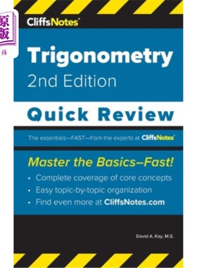 海外直订CliffsNotes Trigonometry: Quick Review 三角学:快速回顾