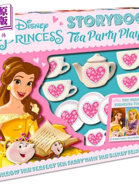 Disney Princess Storybook Tea Party Playset 迪士尼公主 故事书茶会 英文原版 儿童活动手册 绘本故事进口图书【中商原版?