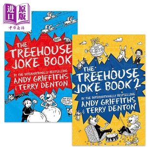 预售 The Treehouse Joke Book 1-2 树屋故事的笑话书2册 英文原版 进口图书 树屋历险儿童幽默图画书 Andy Griffiths【中商原版】