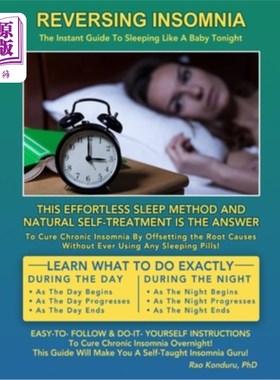 海外直订医药图书Reversing Insomnia: The Instant Guide To Sleeping Like A Baby Tonight 扭转失眠:今晚像婴儿一样睡觉的