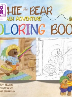 海外直订Archie the Bear The Beach Adventure Coloring Book: A Coloring Book for Adults an 阿奇熊海滩冒险涂色书：成人