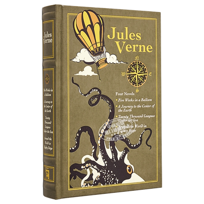 预售 凡尔纳 4部小说 皮面精装 Leather Bound Classics Jules Verne Four Novels 英文原版 Jules Verne 【中商原版】
